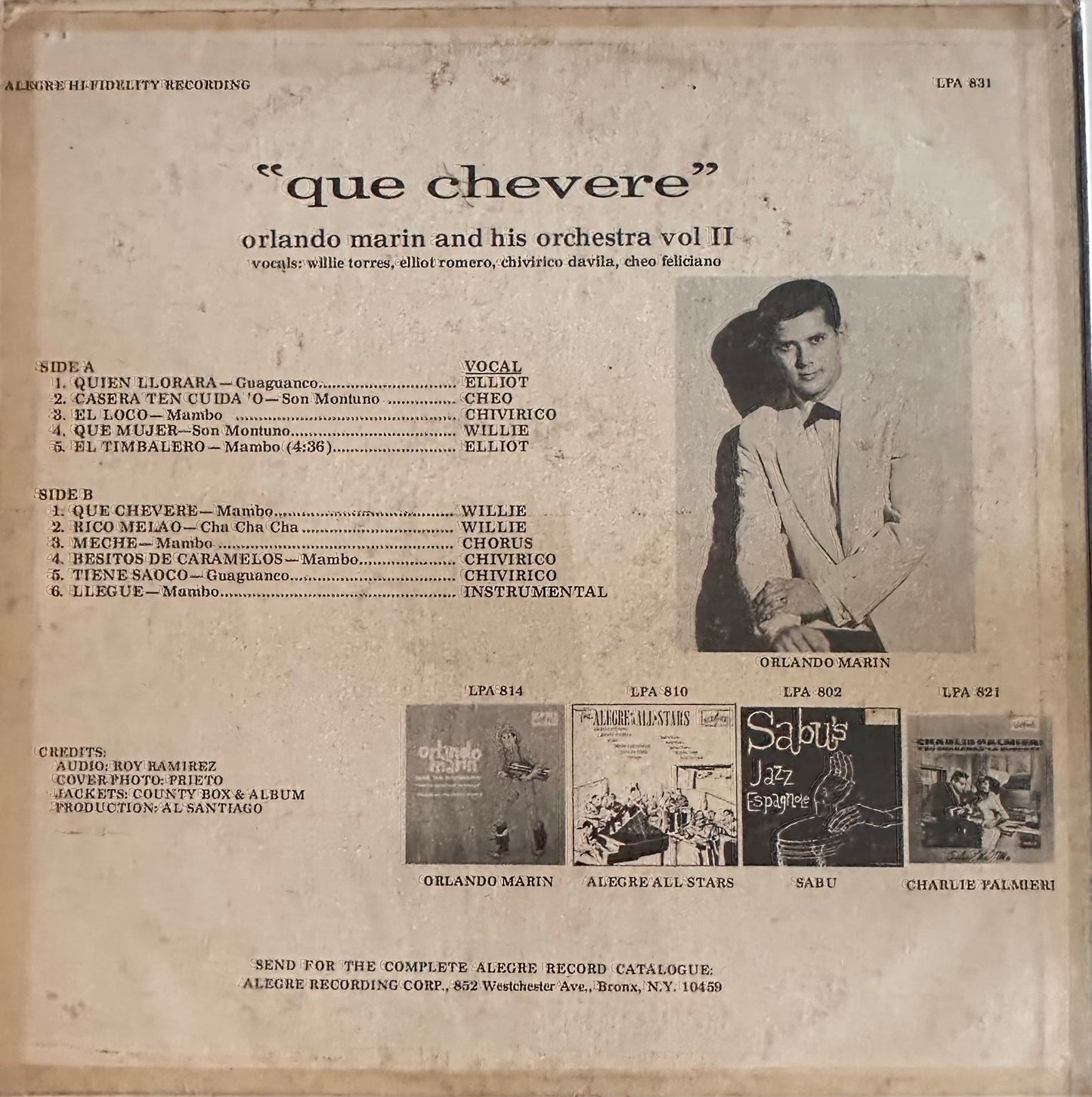 Que Chevere - Orlando Marin and His Orchestra
