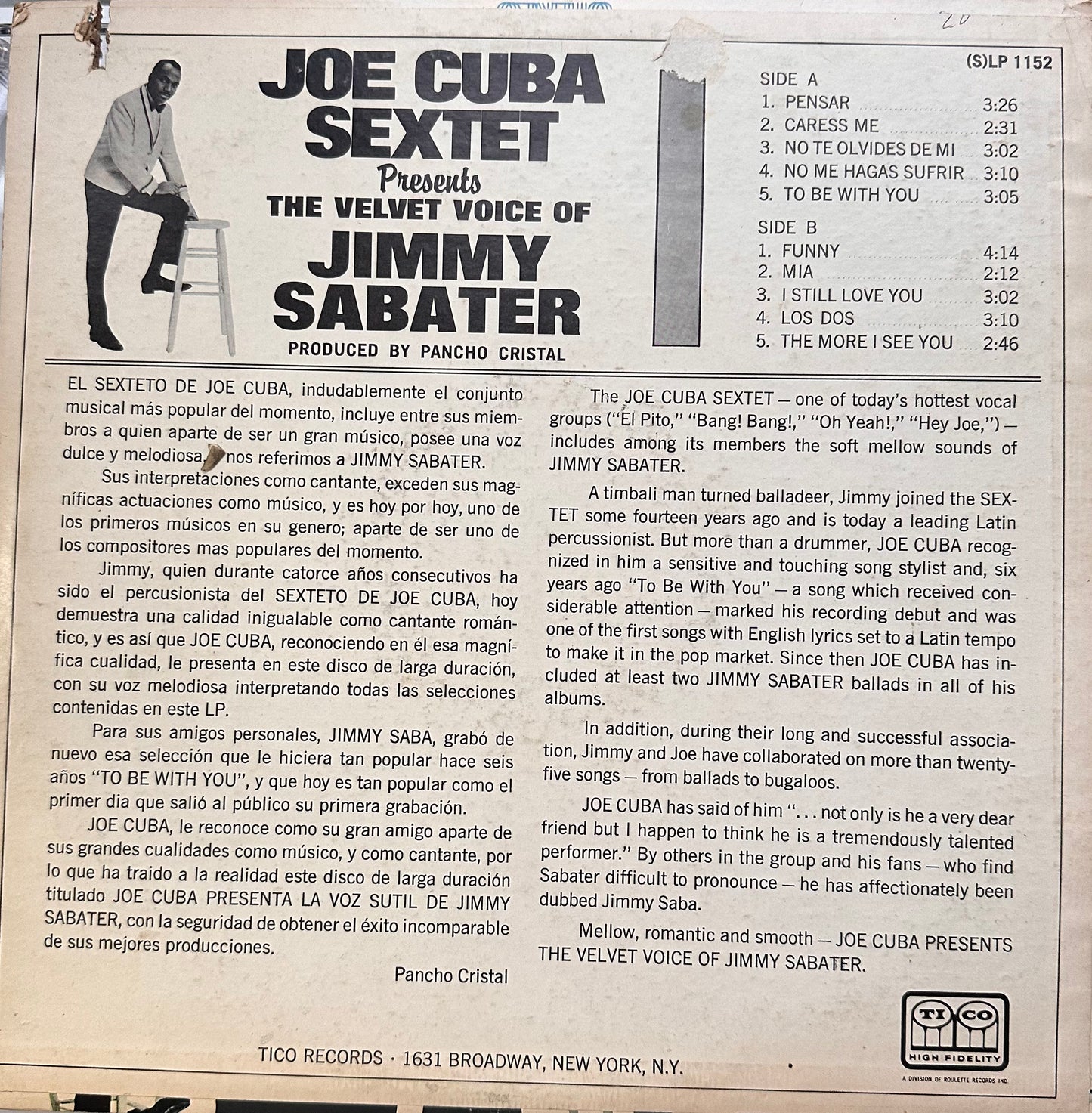 Presents Jimmy Sabater - Joe Cuba Sextet